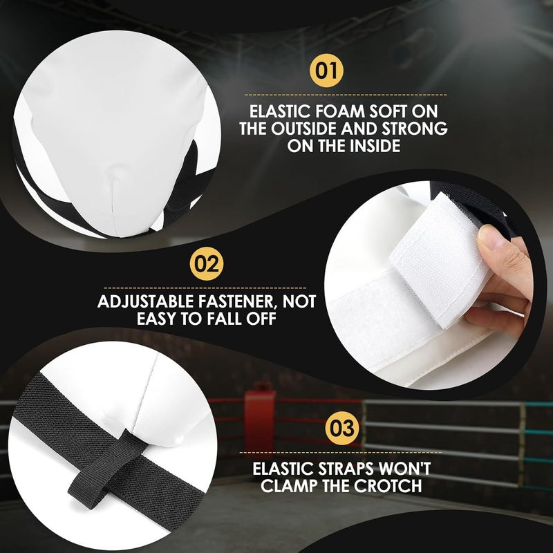 LCJAOF Groin Guard for Men&Boys - Shock-Absorbing Crotch Protector Cup for Taekwondo, Boxing, Kickboxing, Elastic Waistband Abdominal Protector for Fighting Sports Training - Image 4